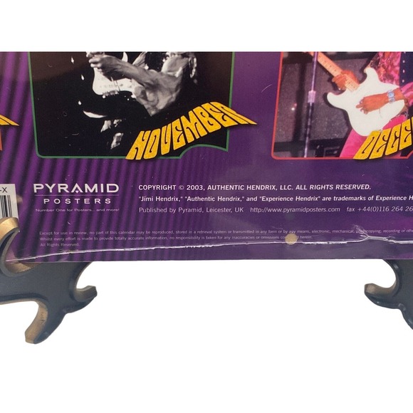 Official Jimi Hendrix Wall Calendar 2004 New Sealed Collectors Item Memorabilia - Picture 4 of 12